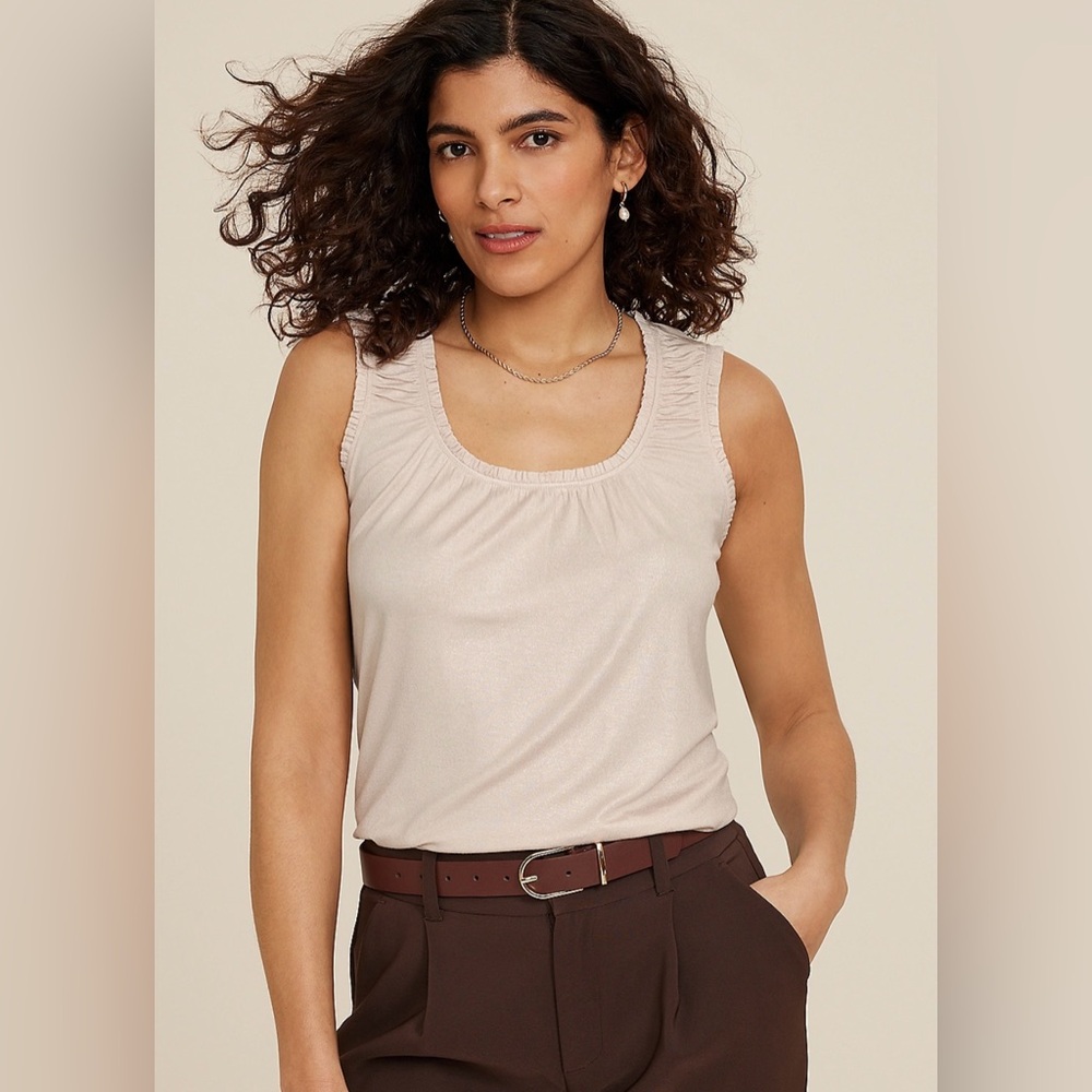 New Maurice’s ruched summer shimmery tank sleeveless tank top women’s  XL 16 18